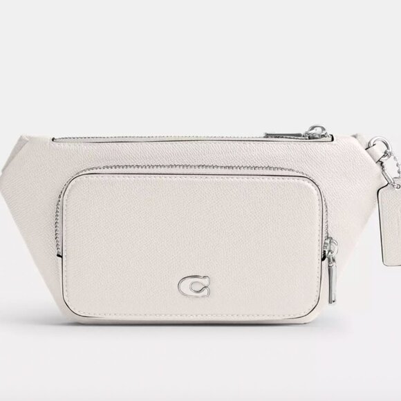 COACH Belt Bag in Crossgrain Leather - Chalk - NWOT - Picture 1 of 4